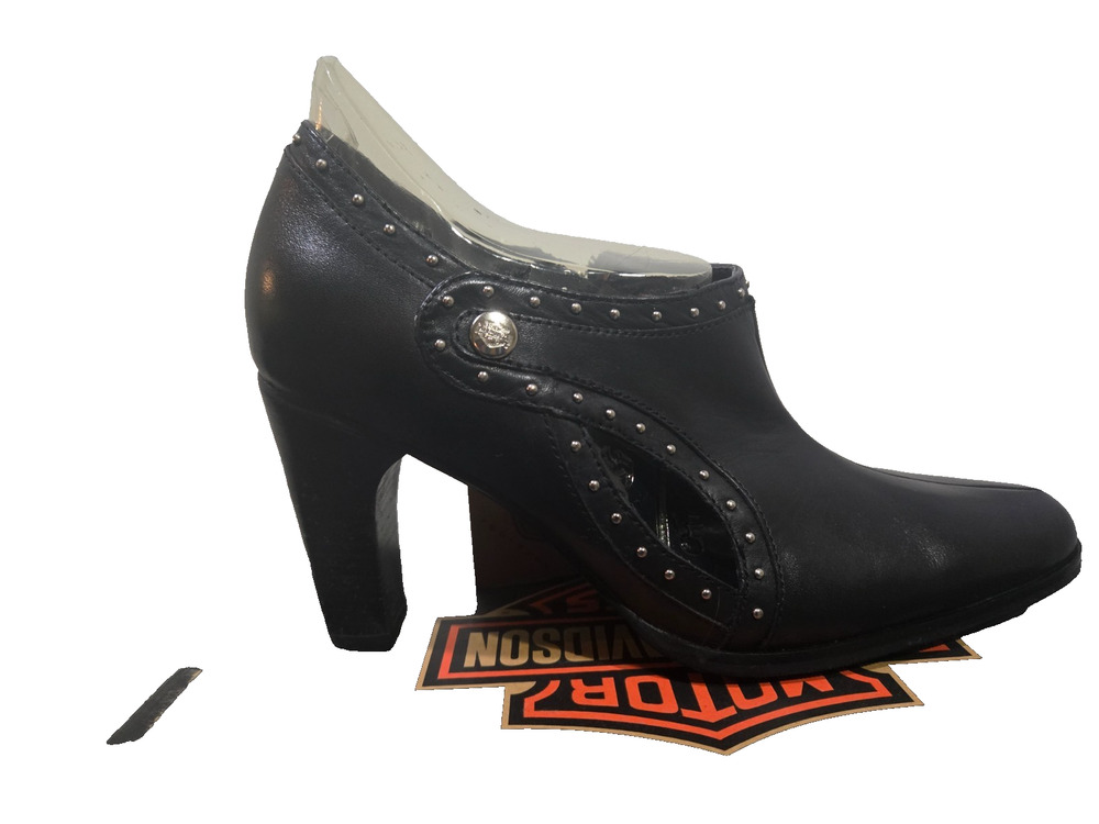 Harley Davidson Riley Dress Oxford black high heel shoes ladie's size 5.5